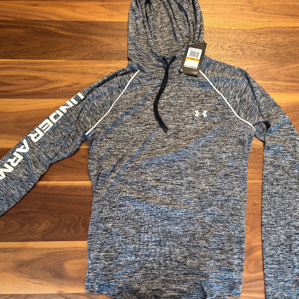 Under Armour Velocity Wordmark Hoodie, S, Black/White, NWT